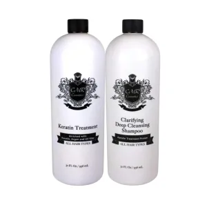 Hair Care Set - Keratin Care and Clarifying Shampoo, Silk Proteins for Smoothness, Shine Boost, Deep Cleansing - Suitable for All Hair Types