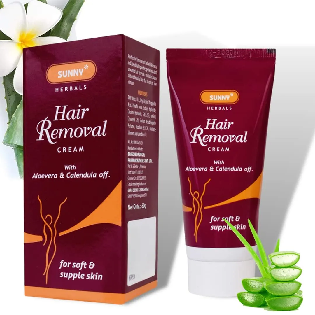 Hair Removal Cream Enriched With Aloe vera & Calendula for Gentle Removal of Unwanted Hair | For Moisturized, Baby Soft, Smooth, Hairless Skin (100gm)