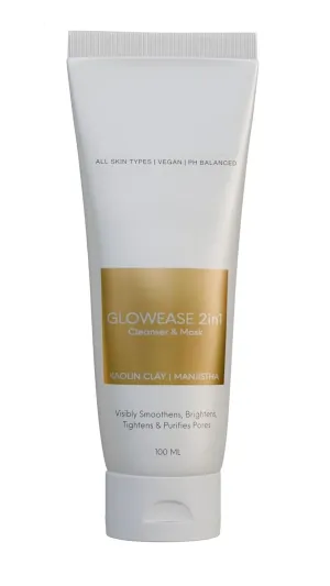 HERBAL MART 2-in-1 Facial Cleanser and Clay Mask with Aloe Vera, Kaolin Clay, Licorice Extract, All Skin Types