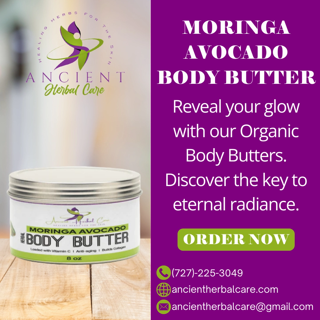 HERBAL BODY BUTTERS BUNDLES! MORINGA, TURMERIC, HEMP, NEEM, 4PK