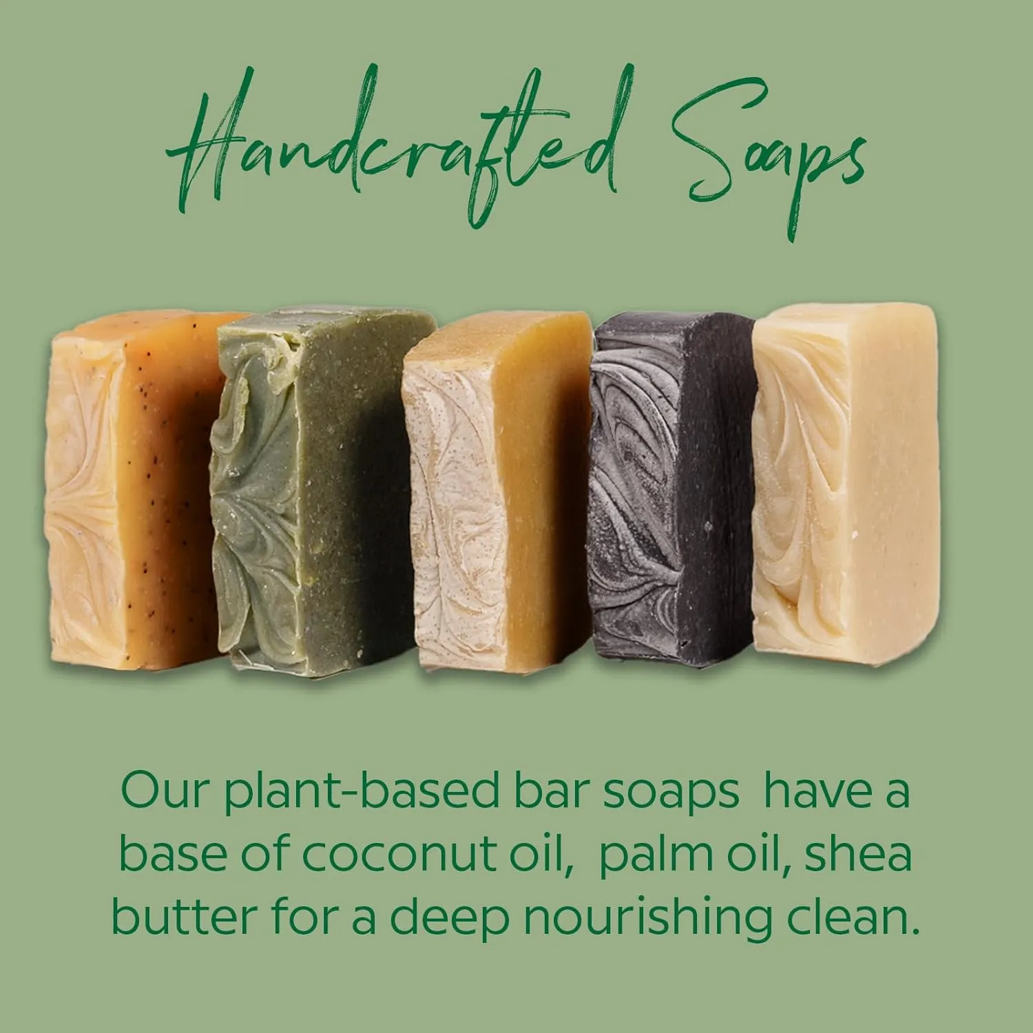 Herb’N Eden - Activated Charcoal Bar Soap - Moisturizing Face & Body Soap - For Oily, Acne, Combination Skin - Natural Plant-Based Ingredients & Essential Oils - Cruelty-Free - Handmade in USA -3 Pack
