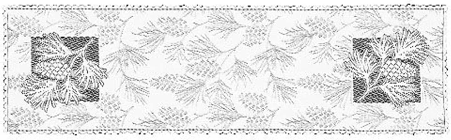 Heritage Lace Woodland 14x60 Runner, White