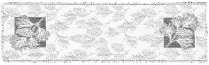 Heritage Lace Woodland 14x60 Runner, White