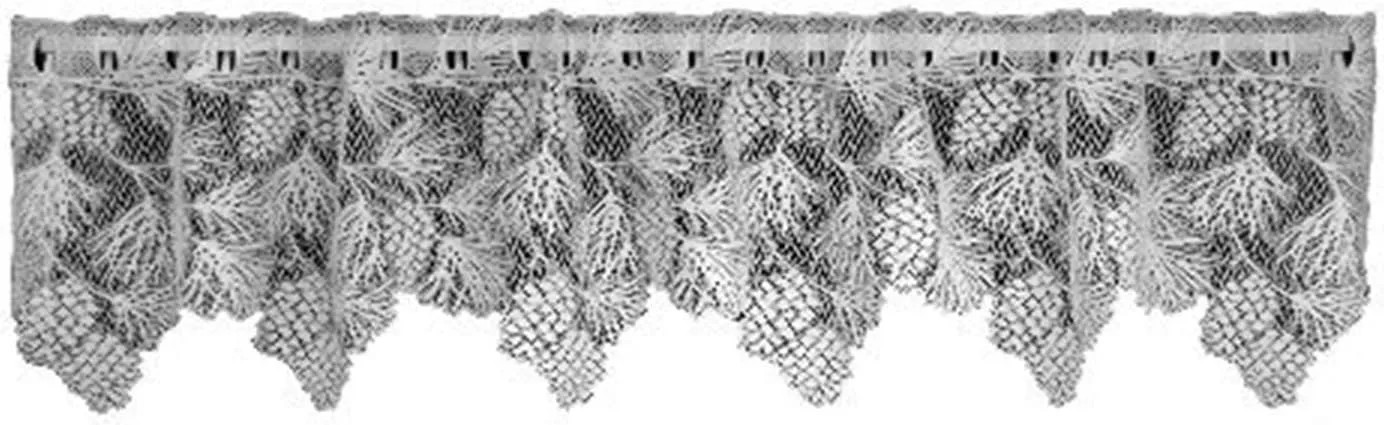 Heritage Lace Woodland 60-Inch Wide by 16-Inch Drop Valance, White