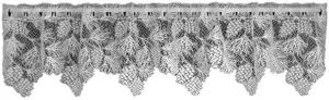 Heritage Lace Woodland 60-Inch Wide by 16-Inch Drop Valance, White