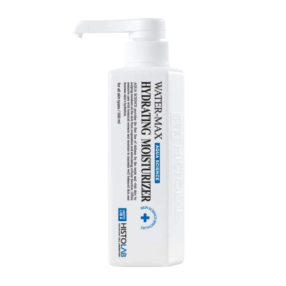HISTOLAB Water-Max Hydrating Moisturizer (500ml/17fl.oz) for Dry & Dehydrated Skin | Boosts Moisture & Hydration in Skin | For Day and Nighttime Use