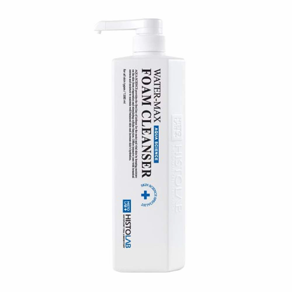 HISTOLAB Water-Max Foam Cleanser (1200ml/40.6fl.oz) for Dry & Dehydrated Skin | Boosts Moisture and Hydration | Gentle Foaming Wash