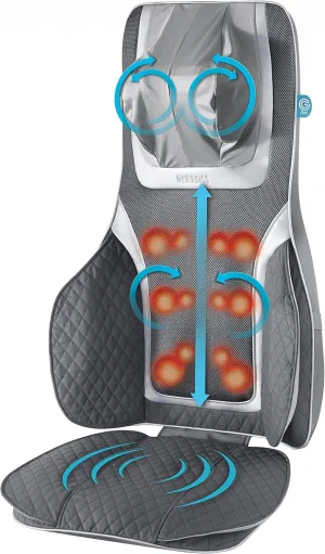 HoMedics Gentle Touch Gel Deluxe Shiatsu Neck, Shoulder and Back Massage Cushion with Heat with Deep Kneading Shiatsu Massage and Air Compression