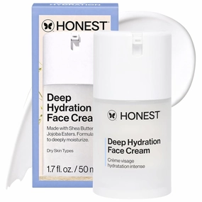 Honest Beauty Deep Hydration Face Cream for Dry Skin | Hydrates   Supports Natural Moisture Barrier | Hypoallergenic   Gentle for Sensitive Skin | 1.7 fl oz