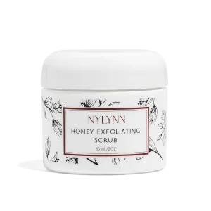 Honey Exfoliating Skin Exfoliant for Face - Nourishing and Exfoliating Body Scrub Sensitive Skin with Honey, Ground Almonds, Walnuts, and White Kaolin Clay - Womens Exfoliating Body Scrub 2 oz