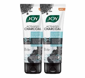 HR Charcoal Face Wash for Oil Control & Dirt Removal (2x100ml) - Fights Pollution, Blackheads, Acne & Pimples - Activated Charcoal Face Wash For Oily Skin