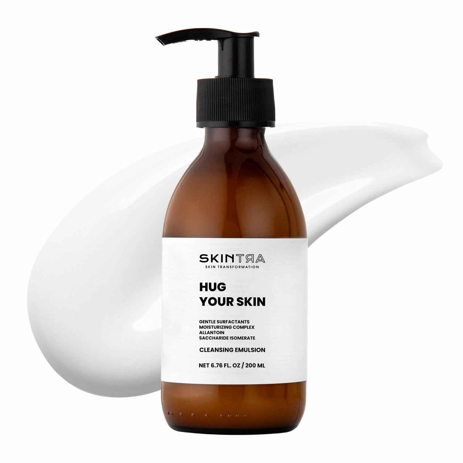 Hug Your Skin - Gentle Cleansing Emulsion for Face & Eye Area - Hydrating, Soothing & Balancing - Safe for Sensitive Skin & Daily Use - 200 ml/Net 6.76 Fl. Oz