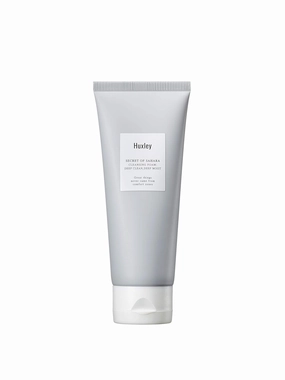 Huxley Secret of Sahara Cleansing Foam: Be Clean, Be Moist | Cleansing Gentle | Korean Skin Care | Daily Cleanser with Gentle Foam | (3.52 Fl Oz)