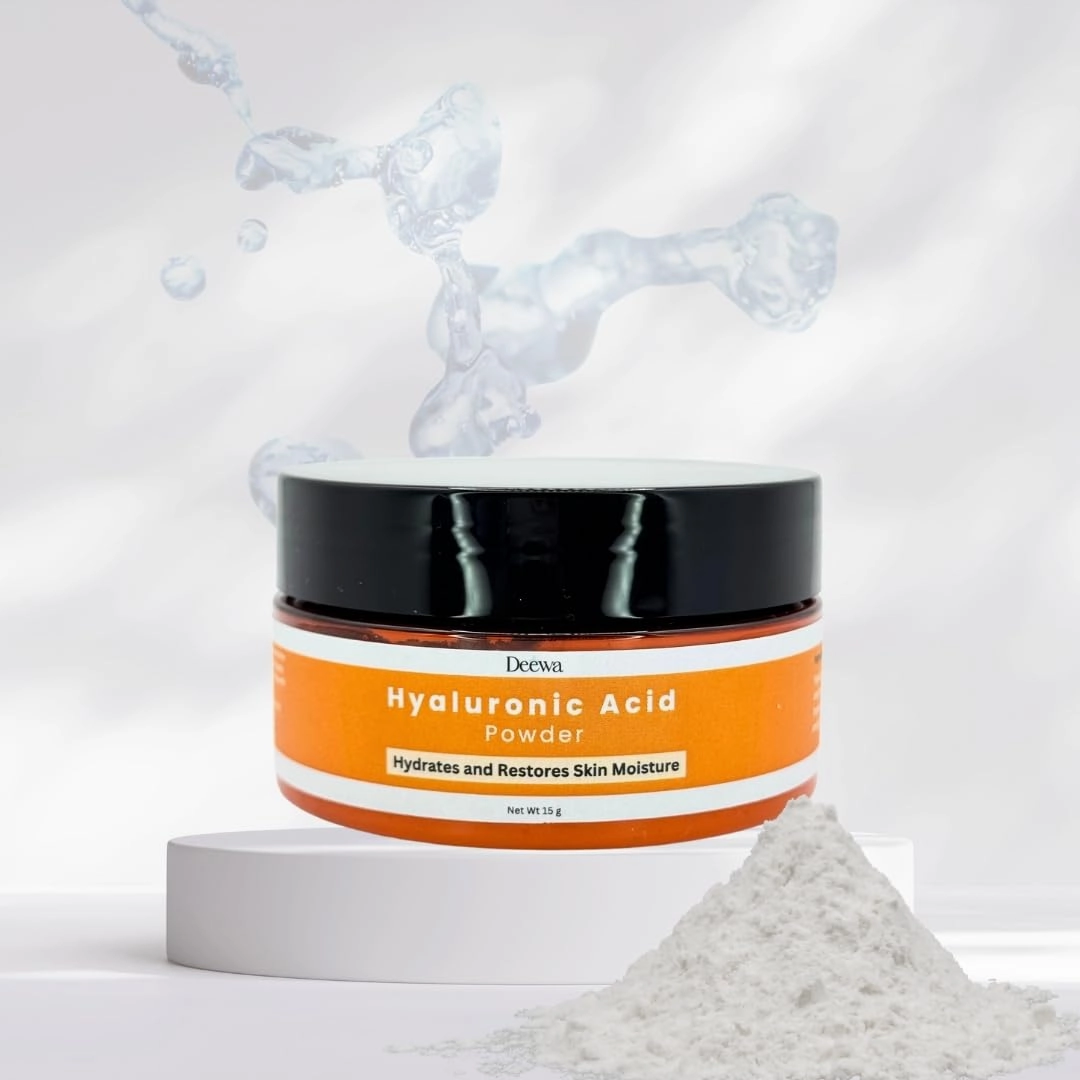 Hyaluronic Acid Powder – 100% Pure & Natural | High Molecular Weight | Deep Hydration & Moisturizing | DIY Skincare & Serums | For All Skin Types | 15 gm