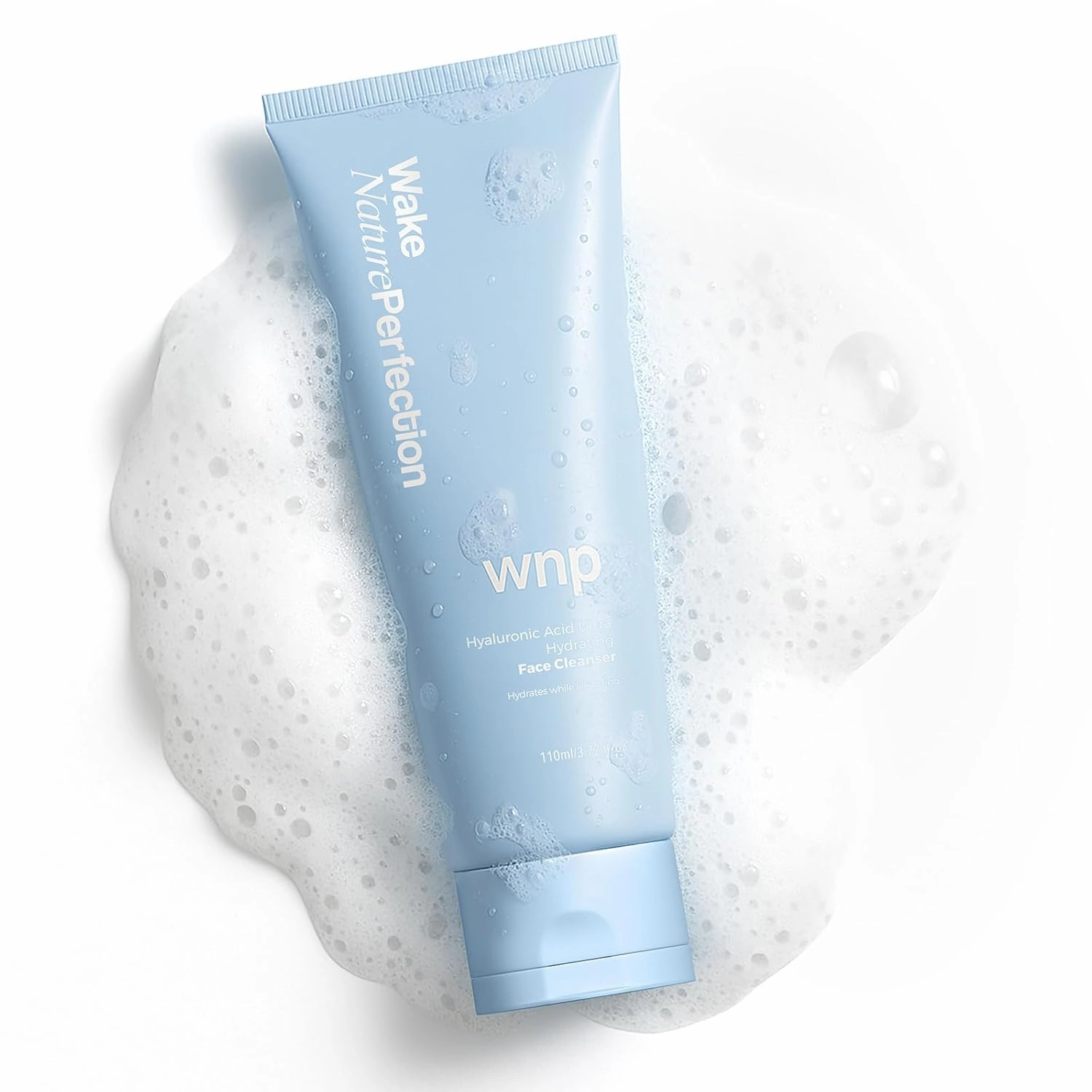 Hyaluronic Acid Ultra-Hydrating Face Cleanser 50% Amino Acid, 4D Hyaluronic Acid, Ceramide & Centella Asiatica Gentle Daily Facial Wash for Dry & Sensitive Skin Vegan SkinCare