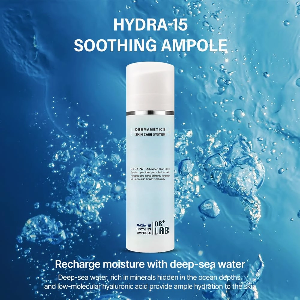 Hydra-15 Soothing Ampoule 5.07 fl oz /150ml Deep Hydrating Moisturizing for Dry, Sensitive Skin with Hyaluronic Acid Korean Skincare