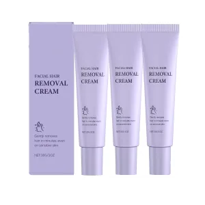 Hydrateology Facial Hair Removal Cream, Gentle and Painless Facial Hair Removal Cream, Hydrateology Face & Body Depilatories with Gentle Formula for Sensitive Areas, Smoother, Hair-Free Skin (3)