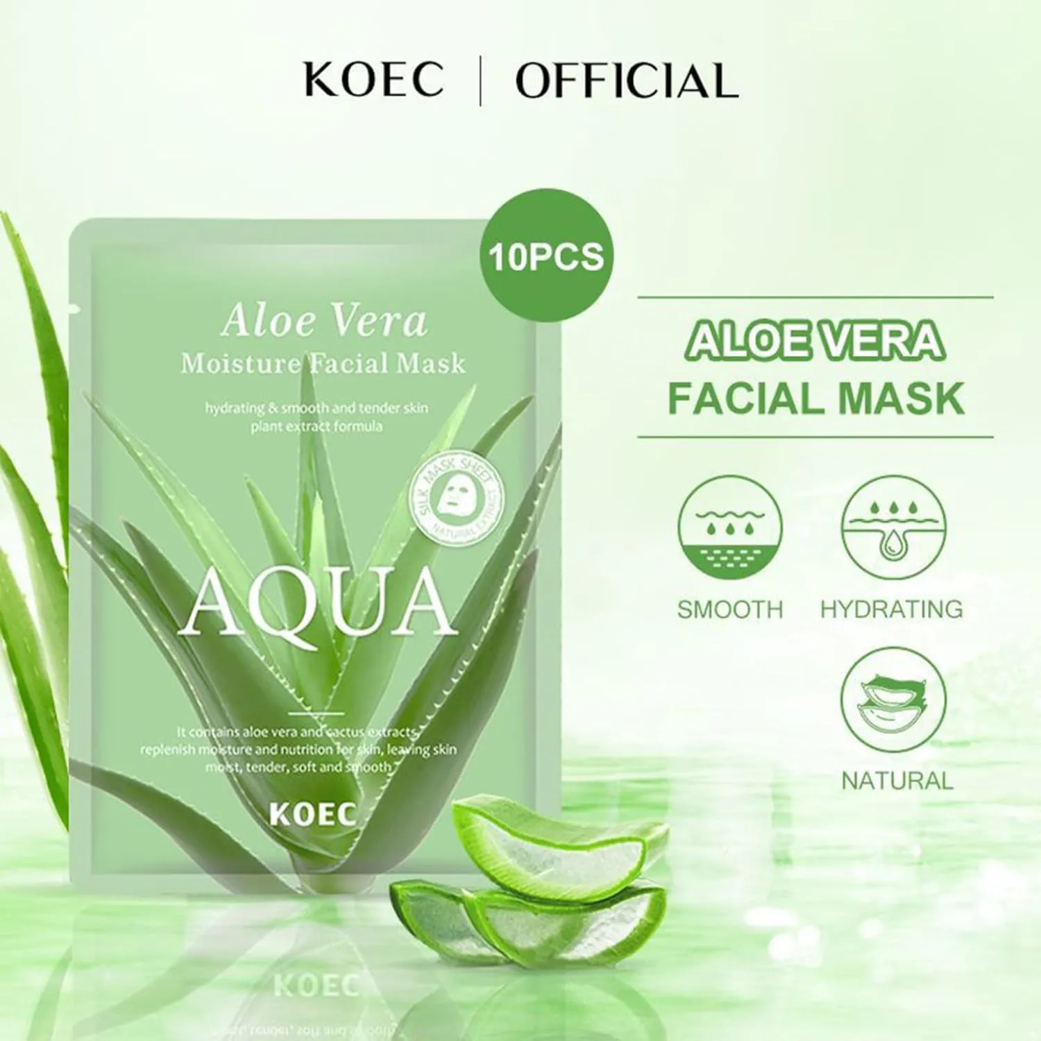 Hydrating Aloe Vera Face Mask Soothing Overnight Gel Mask to Reduce Pores, Boost Skin Elasticity Refresh Dry Skin Non Greasy Cooling Moisturizer Green One Size