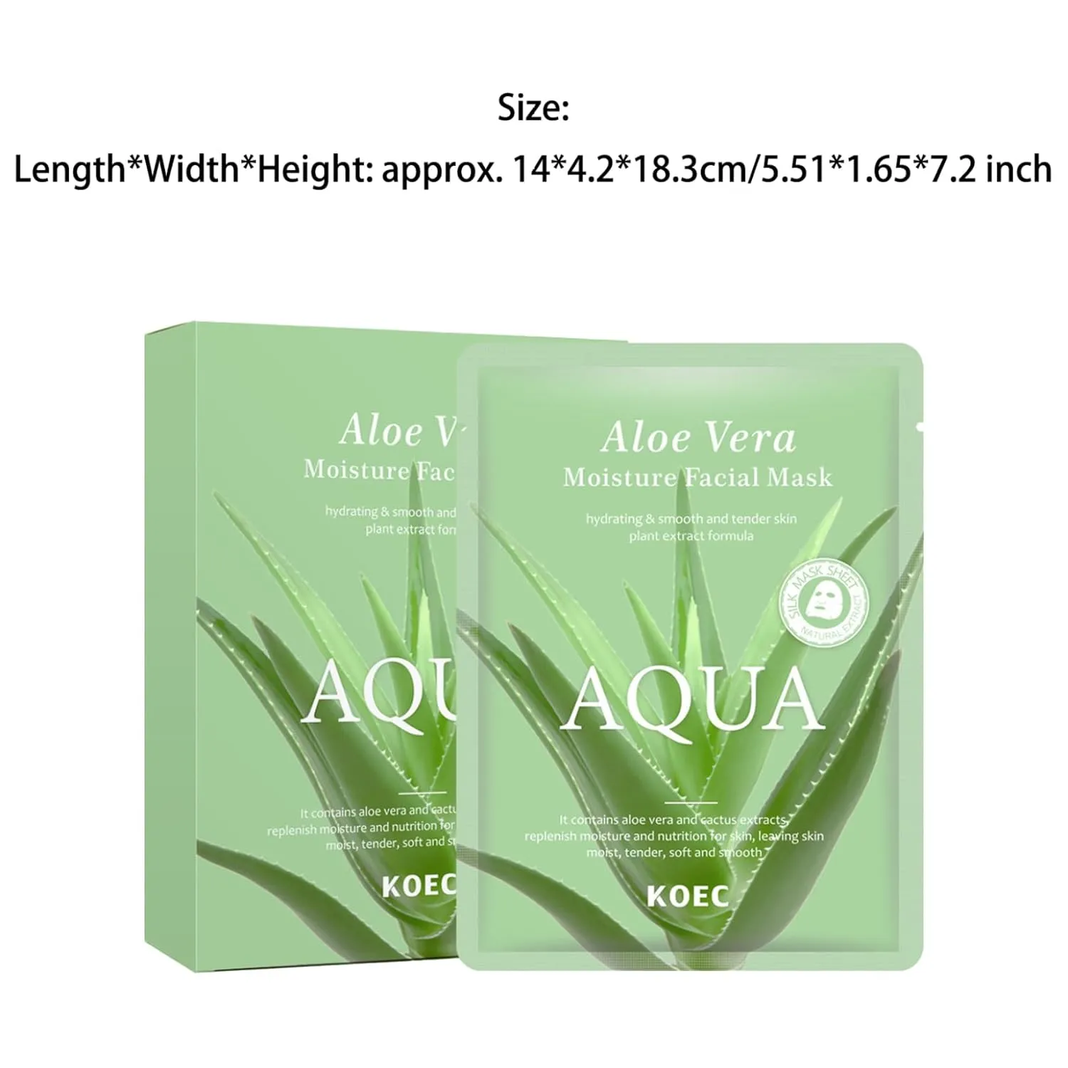 Hydrating Aloe Vera Face Mask Soothing Overnight Gel Mask to Reduce Pores, Boost Skin Elasticity Refresh Dry Skin Non Greasy Cooling Moisturizer Green One Size