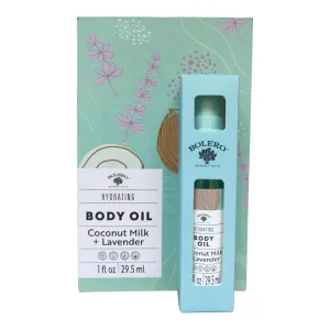 Hydrating Body Oil - Coconut Milk & Lavender for all skin types 1fl oz./29.5ml Kit com 2 unidades