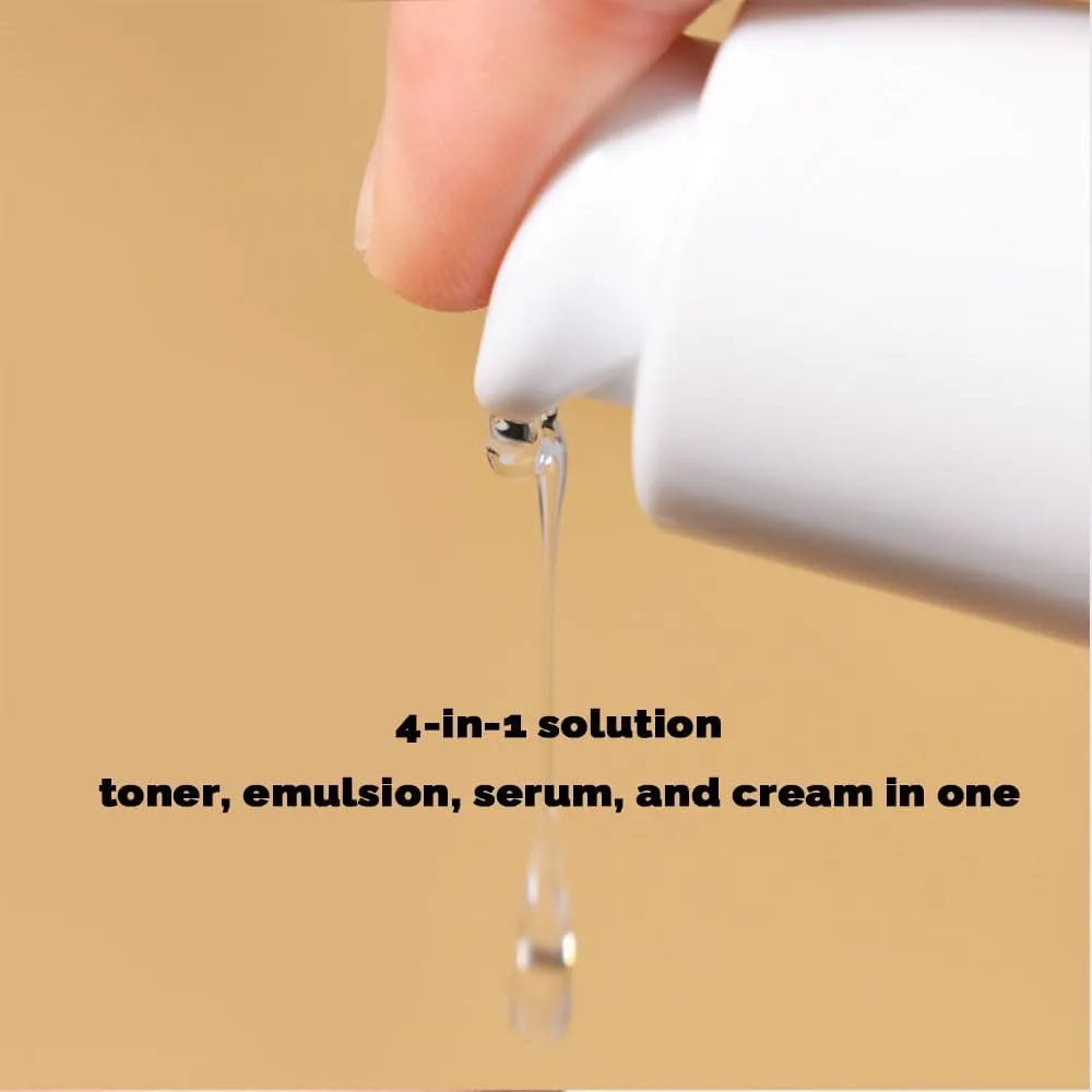 Hydrating Rice Facial Serum with Rice Bran Water & Niacinamide – 4-in-1 Toner, Emulsion, Serum & Cream | Nourishing Daily Korean Skincare for Sensitive and Dry Skin 5.07 fl oz (Rice)