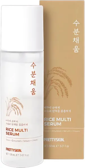 Hydrating Rice Facial Serum with Rice Bran Water & Niacinamide – 4-in-1 Toner, Emulsion, Serum & Cream | Nourishing Daily Korean Skincare for Sensitive and Dry Skin 5.07 fl oz (Rice)