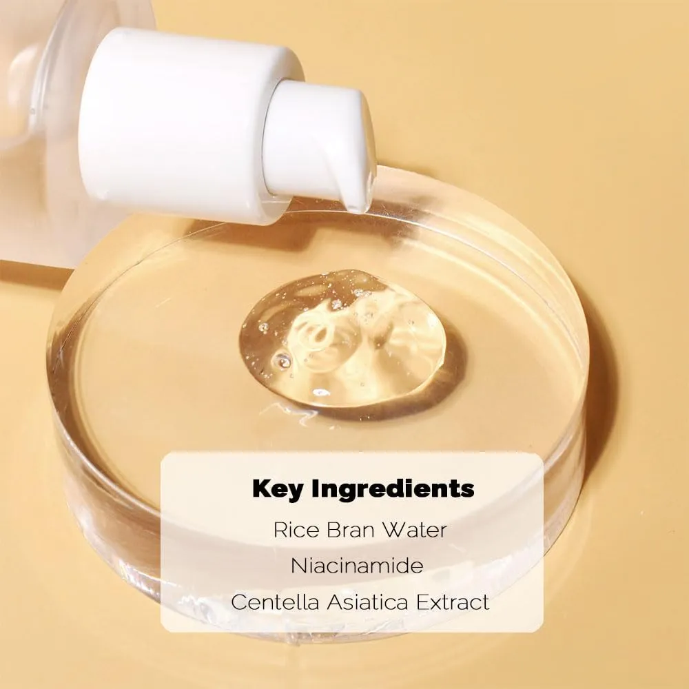 Hydrating Rice Facial Serum with Rice Bran Water & Niacinamide – 4-in-1 Toner, Emulsion, Serum & Cream | Nourishing Daily Korean Skincare for Sensitive and Dry Skin 5.07 fl oz (Rice)