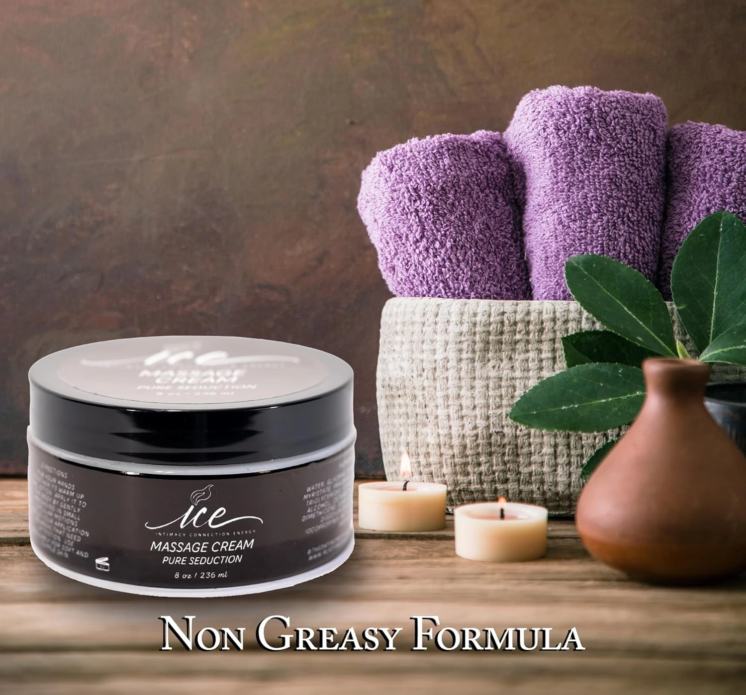 Hydrating Massage Cream for Couples (Bamboo Coconut) Shea Butter, Aloe Vera, Non Greasy Moisturizer, Rejuvinates Dry Skin, Full Body Soothing Therapy Message Cream 8 Ounce