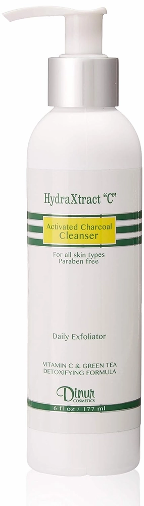 HydraXtract C Activated Charcoal Cleanser Daily Exfoliator for Deep Cleansing Removes Dirt & Makeup Rich in Vitamin C for All Skin Types 6 fl. oz. 177 ml.