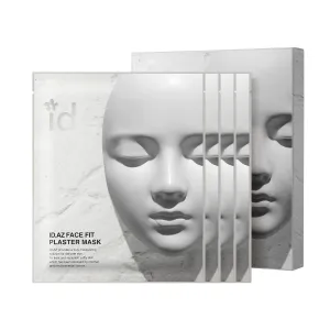 id.az Face Fit Plaster Mask(4ea) | Kaolin Clay Mask on Sheet for Pore Tightening & Cleansing | Deep Hydration for Even Skin Tone & Calming Sensitive Skin | Mess-Free Application | Korean Skin Care