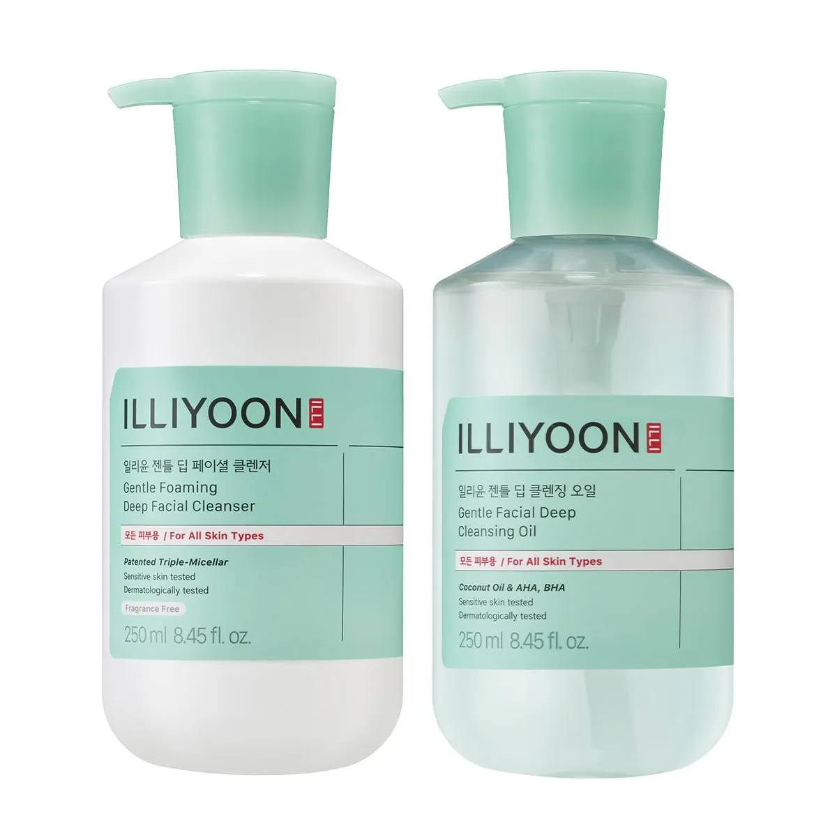 Illiyoon Gentle Deep Facial Cleanser with Gentle Deep Cleansing Oil