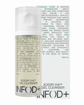INFODPLUS XCESPI316 Korean Cleanser Foaming Face Wash (Patented XCESPI316 Formula) Deep Pore Cleansing (Natural Walnut & Probiotics) Exfoliation 100ml