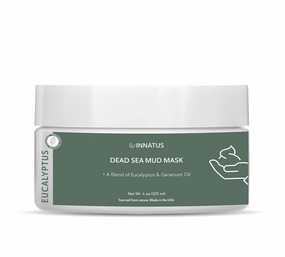 INNATUS Dead Sea Mud Mask with Eucalyptus Oil – 4oz Detoxifying & Purifying Face Mask – Infused with Natural Oils for Acne Control & Skin Refreshment