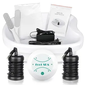 Ionic foot detox machine Ion detox foot bath Machine, Portable Chi Detox Foot Spa Ionic Cleanse Bath Machine, Foot Bath Spa with 2 Foot Files, 100 Liners, 2 Arrays