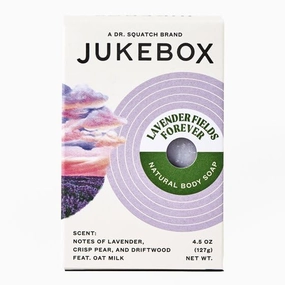 J'ukebox Lavender Fields Forever Natural Bar Soap for Women Bathroom and Bath Soap, 4.5 oz (pack of 1)