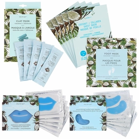 Jean Pierre Cosmetics Coconut Beauty Set, Skin Care Masks Set, Face Masks Set, Spa Gift, Spa Kit for Women, Spa Gift Set, Gifts for Women, Christmas Gift, Stocking Gifts (5 Piece Set)