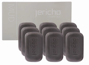 Jericho Dead Sea Mud Soap Bar – Mineral-Rich Face & Body Cleanser with Dead Sea Mud & Salt – Purifying Soap for Oily, Combination, and Acne-Prone Skin - 4.4 Oz X 9 Bars