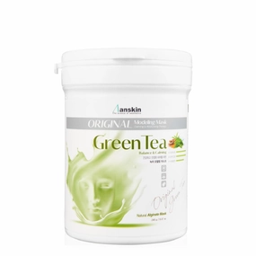 jNE Anskin Original Modeling Mask Powder Pack | Korean Skincare Face Pack for Calming Irritated Skin, Deep Hydration & Pore-Cleansing Care (8.47oz / 240g, Green Tea)