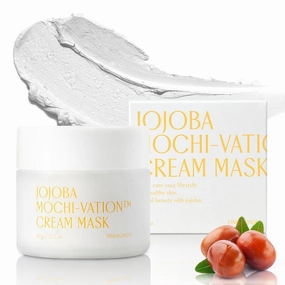 Jojoba Mochi-Vation™ Cream Mask 3.17oz (90g), Clay Mask with Organic Jojoba Oil and Korean Rice Extract, Wash-Off Face Mask, Korean Glass Skin