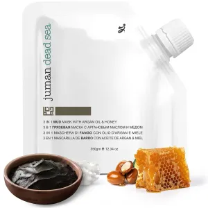 JUMAN 3-in-1 Mud Mask with Argan Oil and Honey | For Body, Face & Scalp | Dead Sea Mud Mask | Free from Sulphates & Parabens | Vegan | Cleanse & Nourishes