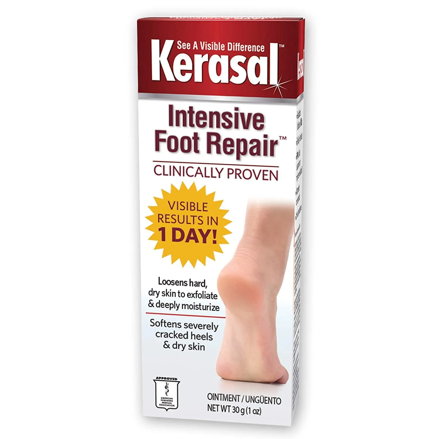 Kerasal One Step Exfoliating Moisturizer Foot Therapy - 1 oz, Pack of 6