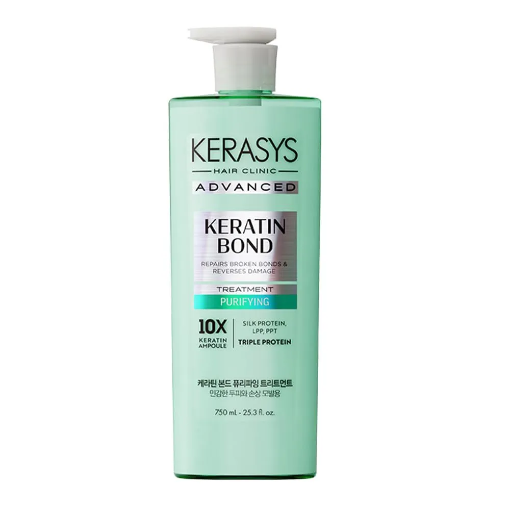Kerasys Advanced Keratin Bond Purifying 20.2 fl oz / 600 ml (1-Pack, Treatment), Green
