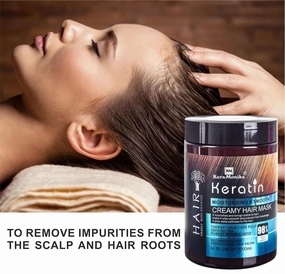 Keratin & Collagen Hair Mask - Damaged Hair Treatment, Moisturizing & Nourishing, Split Ends & Dandruff Care, 11.8 Fl Oz (Pack of 3)