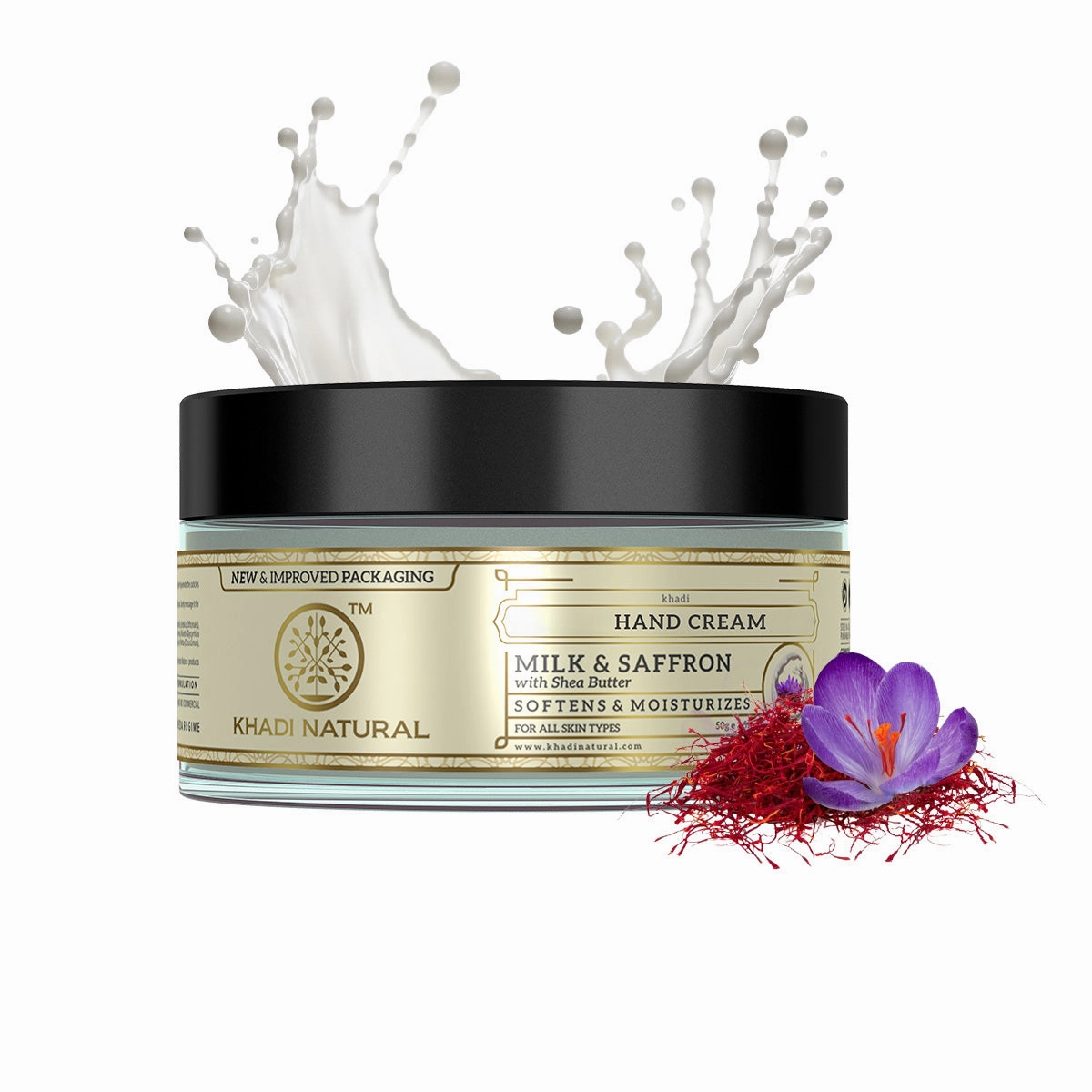 KHADI NATURAL Milk & Saffron Hand Cream - 50 g