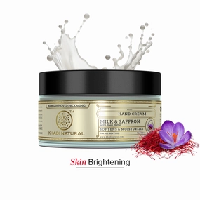 KHADI NATURAL Milk & Saffron Hand Cream - 50 g