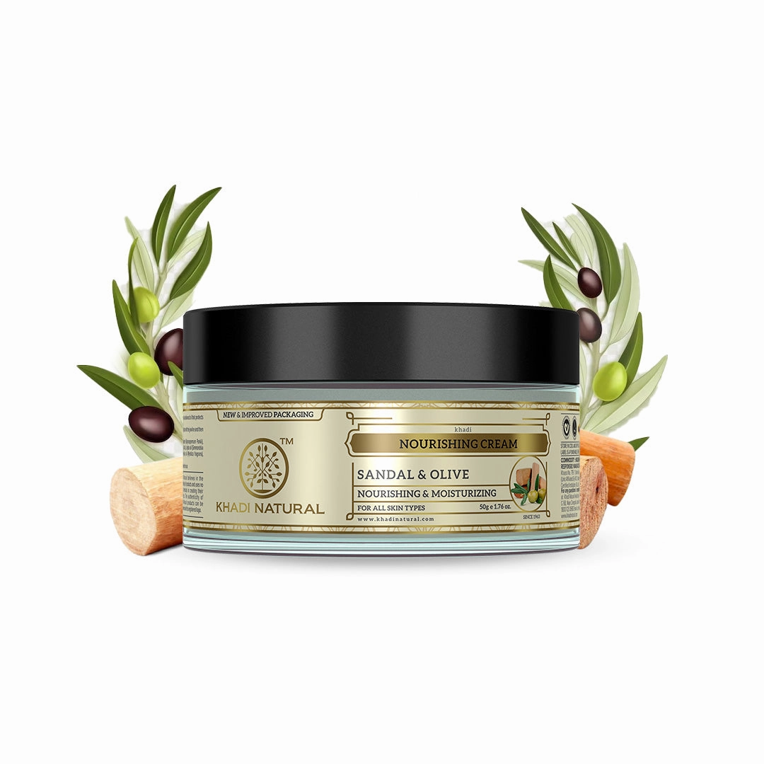 Khadi Natural Sandal & Olive Face Nourishing Cream With Sheabutter - 50 g