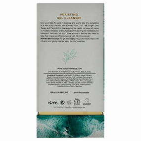 Klara Cosmetics Native Purifying Gel Cleanser - Refreshing Facial with Aloe Vera - Gentle Face Wash - Hydrating Face Cleanser - 4 oz