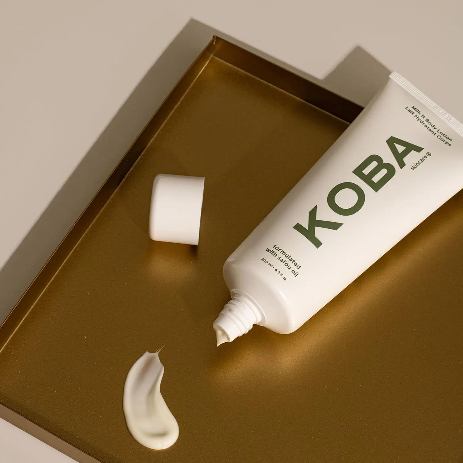 KOBA Milk It Body Lotion - Hydrating Moisturizer for Women & Men - Hydrating - Normal to Dry Skin - Woody, Floral, & Musk Fragrance - Natural - Shea Butter - Safou Oil - Vitamin C - Vegan (6.8 Fl Oz)