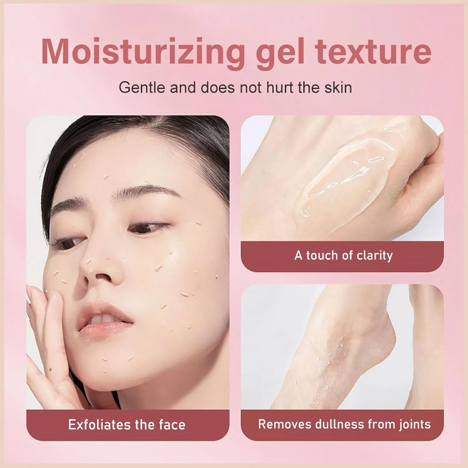 KOEC Purifying Exfoliating Gel, Face and Body Exfoliating Scrub Gel, Deep Cleansing Moisturizing Facial for All Skin Types (3 Pcs)