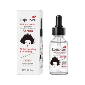 Kojic Acid Serum for Radiant Complexion – Hydrating Facial Essence with Ceramide and Hyaluronic Acid – Reduces Dark Spots and Blemishes – 30ml